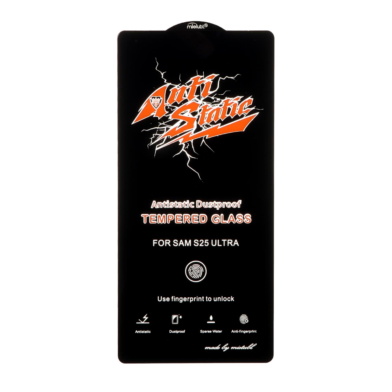 محافظ صفحه نمایش شیشه ای Samsung Galaxy S25 Ultra - Full Cover Anti Static Mietubl (بدون پک) - مشکی